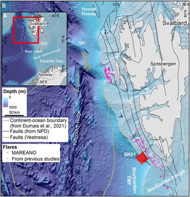 New cold seep sites on the continental slope southwest to Svalbard